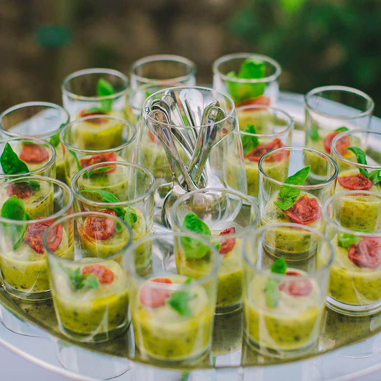 catering con menù vegano